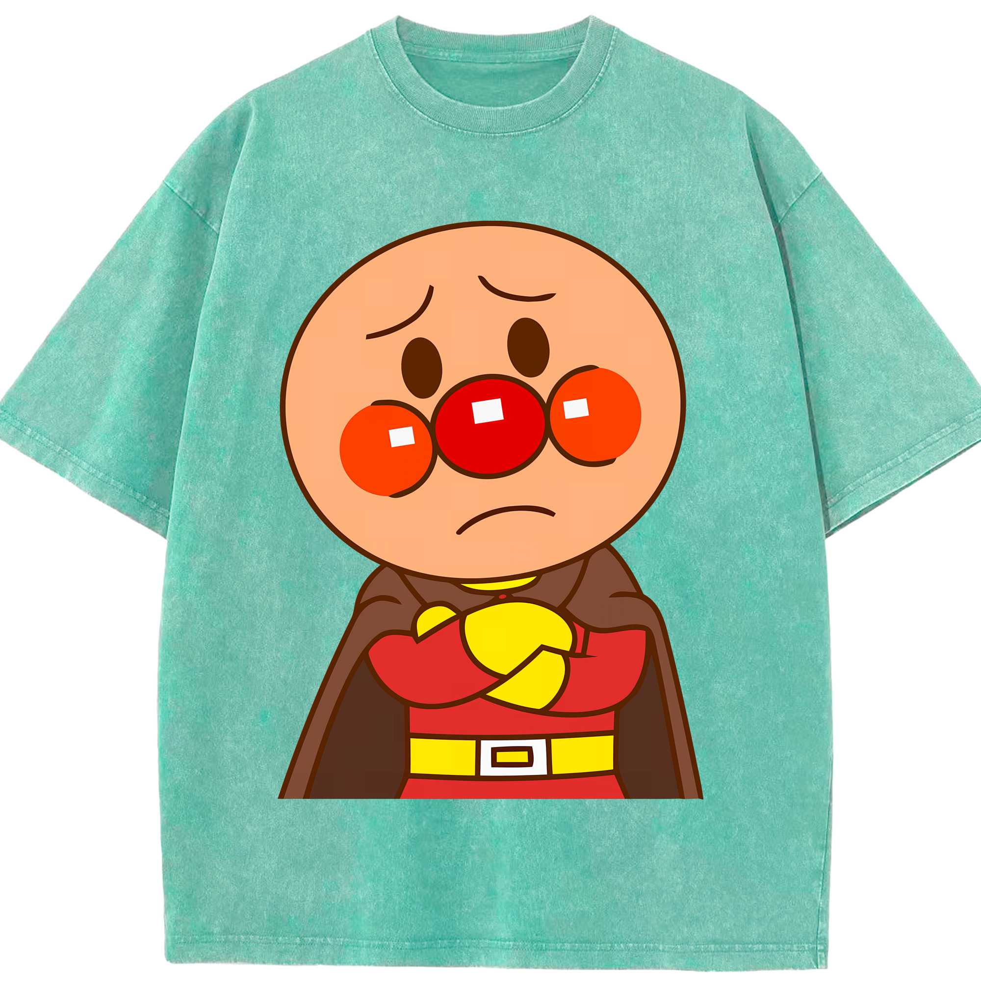 （画像用） アンパンマン Anpanman 綿100% ヴィンテージ風 半袖Tシャツ（フロントプリント）